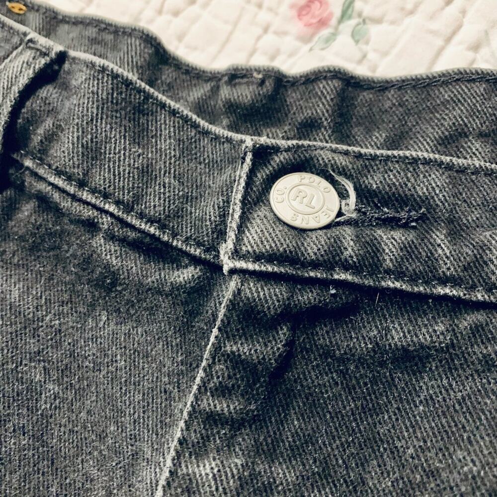 Polo Jean Company black denim vintage womens size 8 minimalist wardrobe casual - Picture 2 of 6